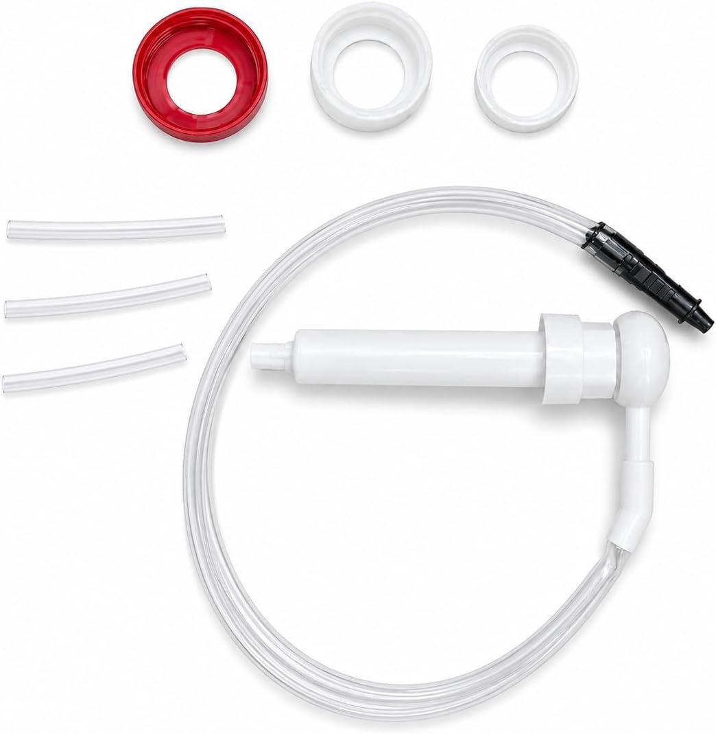 Fluid Pump for Standard Quart Bottles, 30cc Hand Oil Transfer Pump with Adapters & Extension Tubes, Universal Vehicle Hand Pumps Transfers Gear Oil Transmission Fluid Antifreeze