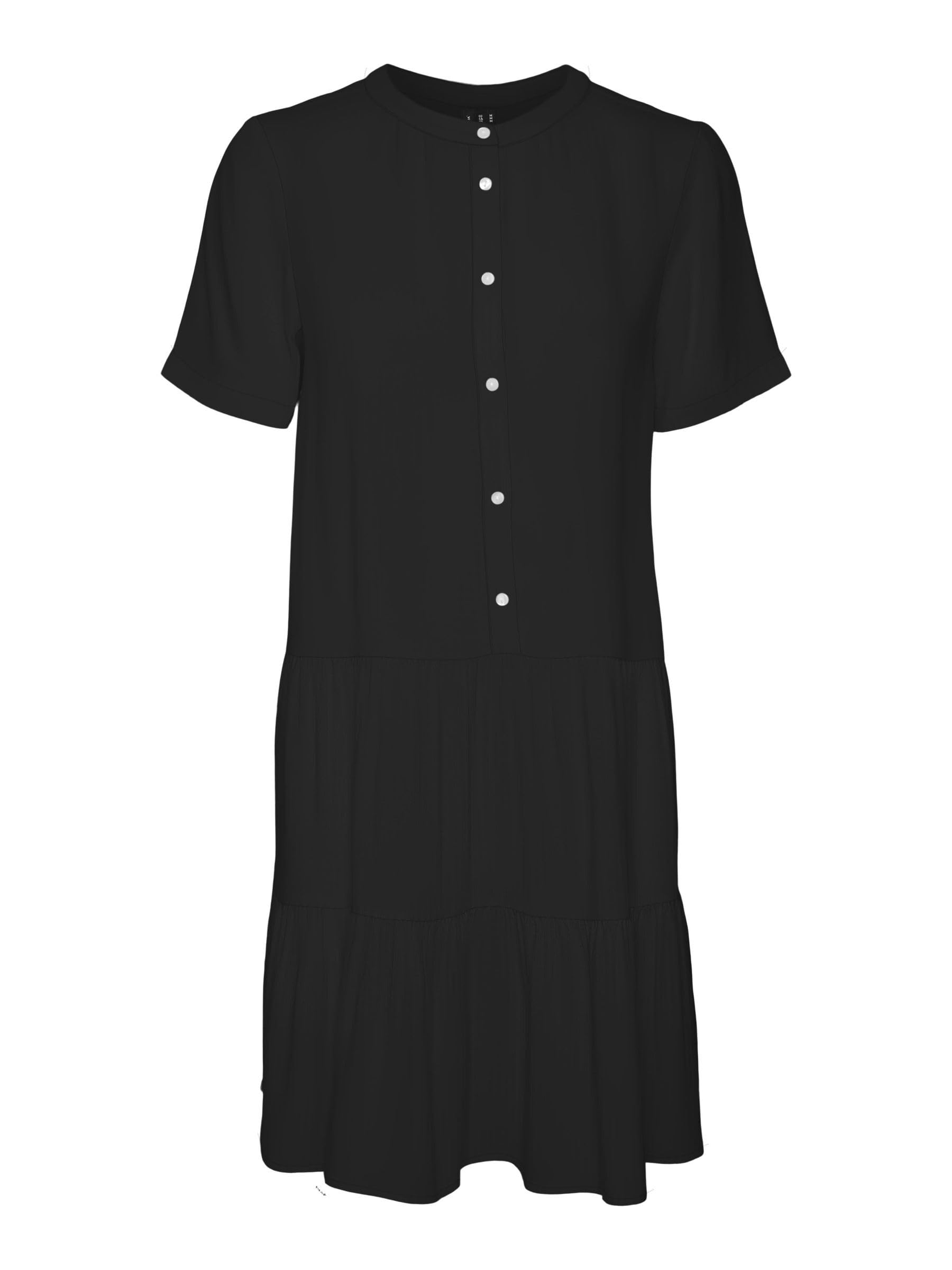 VERO MODA Female Dress VMBUMPY SS Short Dress WVN Noos, Black, M