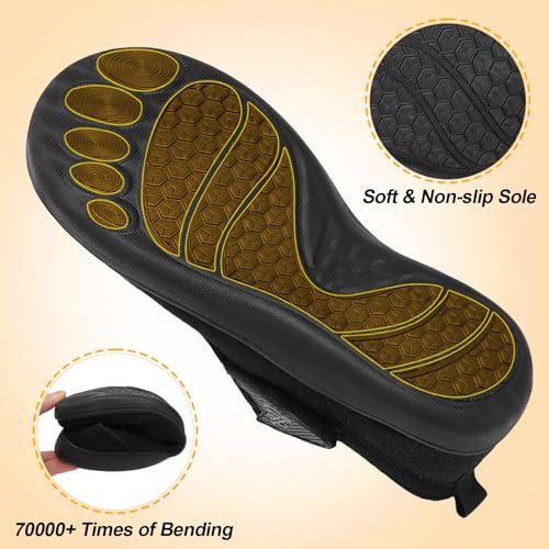 LeIsfIt Womens Slippers Wide Diabetic Shoes Adjustable Arthritis Edema House Shoes Indoor Outdoor Slippers4