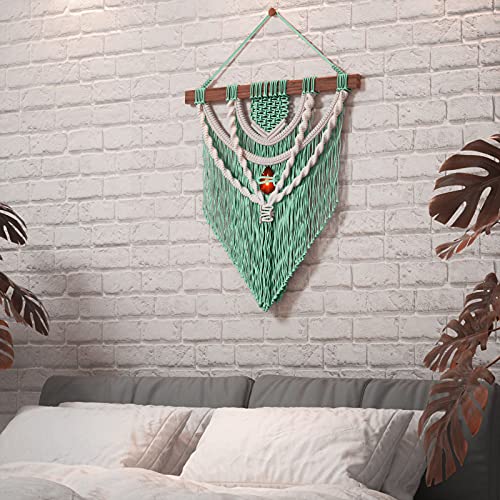 Macrame Cotton Cord 5mm x 109 Yards, ZUEXT 100% Natural Handmade Colorful 4 Strands Twisted Braided Cotton Rope for Wall Hanging Plant Hangers Gift Wrapping Tapestry DIY Crafts(100m, Pea Green) - Thumbnail 7