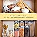 Simply Gourmet Food Storage Containers for Kitchen Organization - Pack of 7 BPA-Free Airtight Organizers for Flour, Sugar, Coffee & More - Includes Labels & Marker