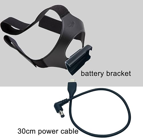 Miniatura 4 de JCHPINE FPV Goggles V2 Soporte de batería y cable de alimentación compatible con DJI FPV Combo Goggles V2 Batería Recarga Cable Accesorios