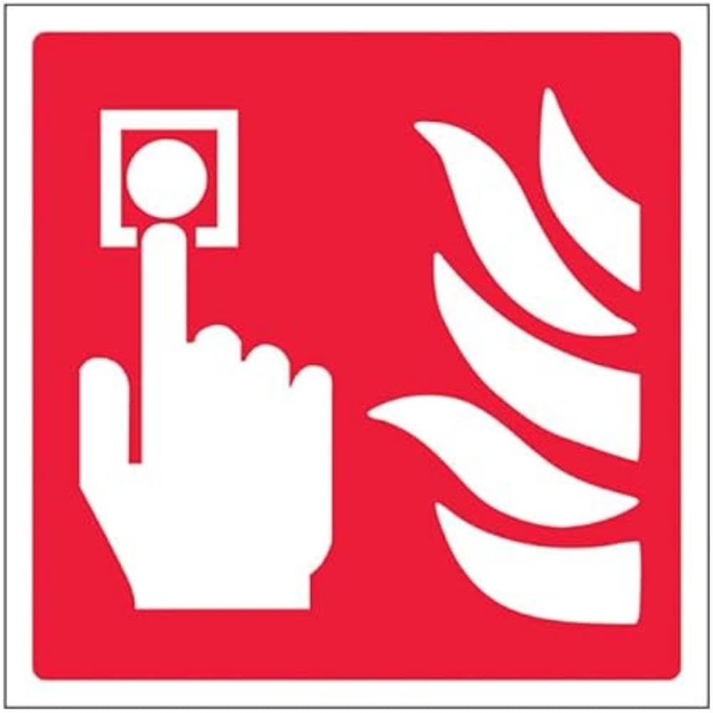 Fire Equipment - Call Point Logo - 100 X 100mm Restickable Safety Sign