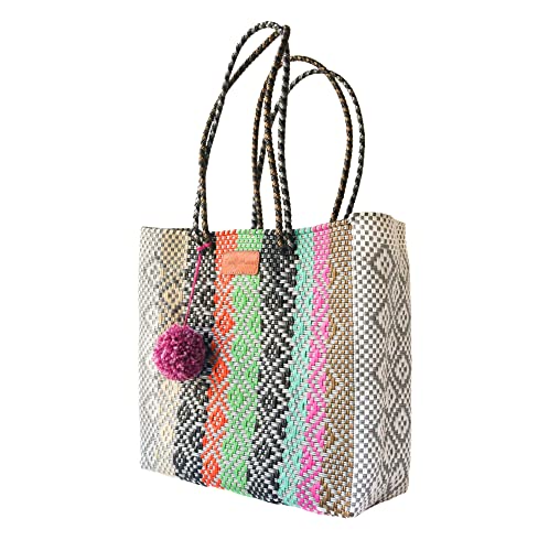 Bolso Maya Tote Tejido Multicolor miniatura 3