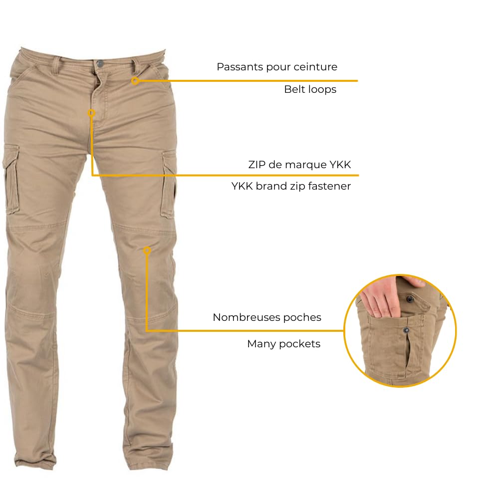 Pantalon Moto BATILIUS homme Homologué EN17092 A mi-saison M