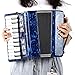 22 Key 8 Bass Accordion Exquisite Piano Accordion for Beginners Students Kids Stage Performance, Professional Educational Musical Instrument with Adjustable Straps and Storage Bag(Blue)