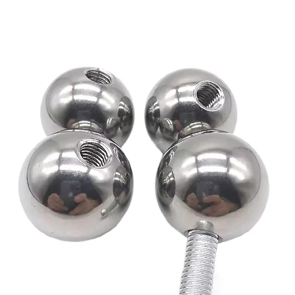 304 SUS M5 Gewindekugeln, Halbloch, glatte Metallkugeln for Armbänder, DIY-Hardware, 8–60 mm(30mmx1pcs)