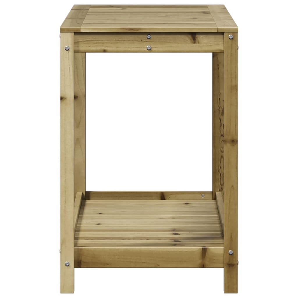 vidaXL Mesa plantación con Estante Madera Pino impregnada 108x50x75 cm