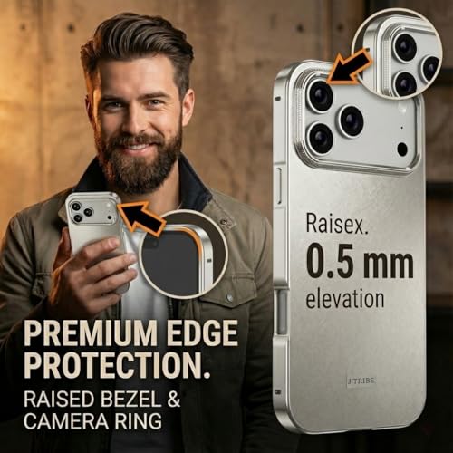 Bumper iPhone 17 Pro Max cadre métal blanc coque arrière mate rigide