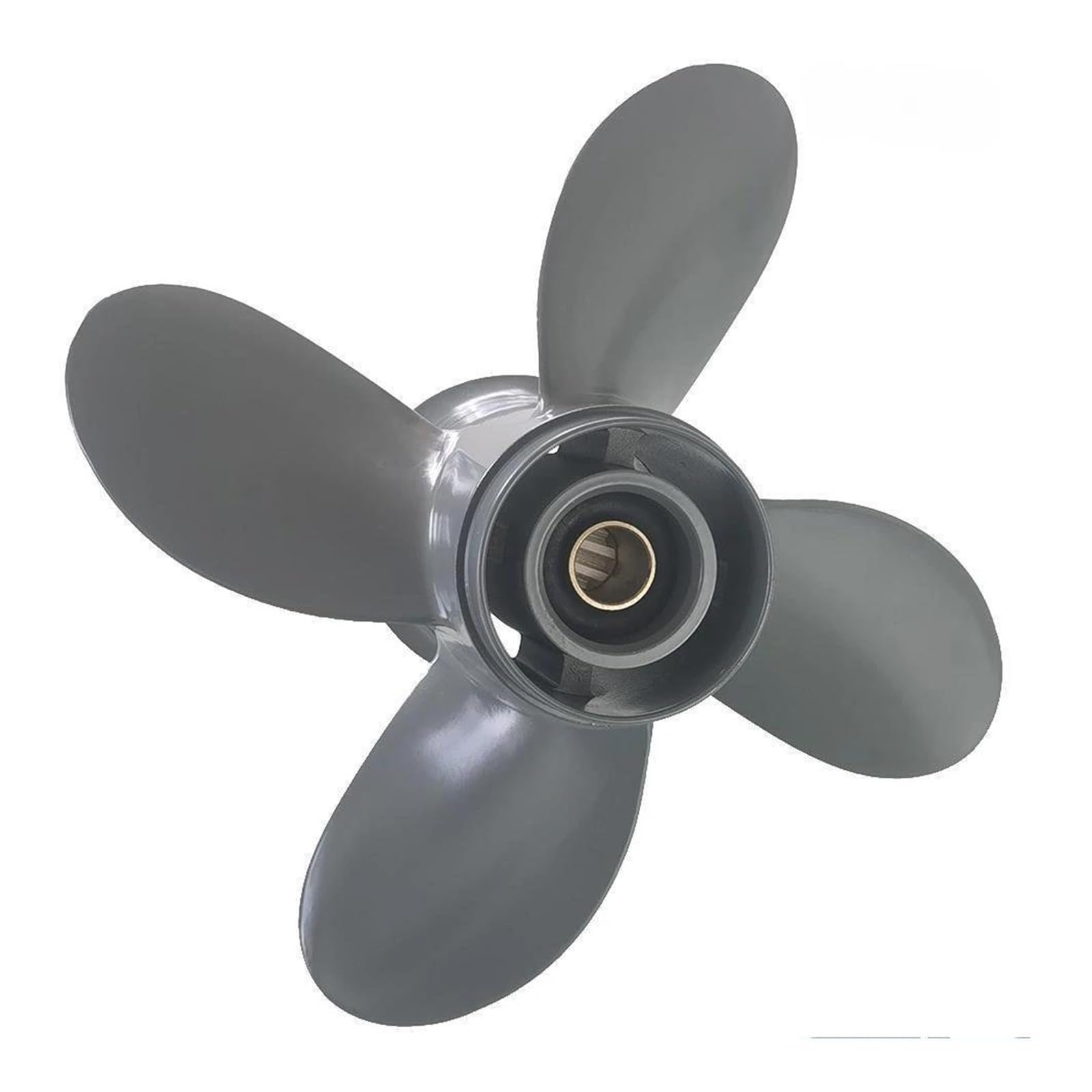 Elica fuoribordo in Lega di Alluminio a 4 Pale per 8-20HP 9 1/4X9 a Quattro 1/4X10 1/4X11 8 Denti scanalati Kit Elica Fuoribordo