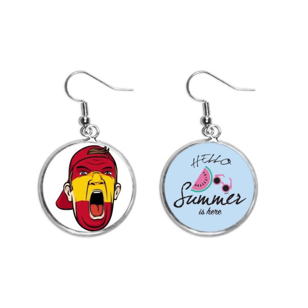 Pendientes de sandía y accesorios de verano con temática de la bandera de España 5