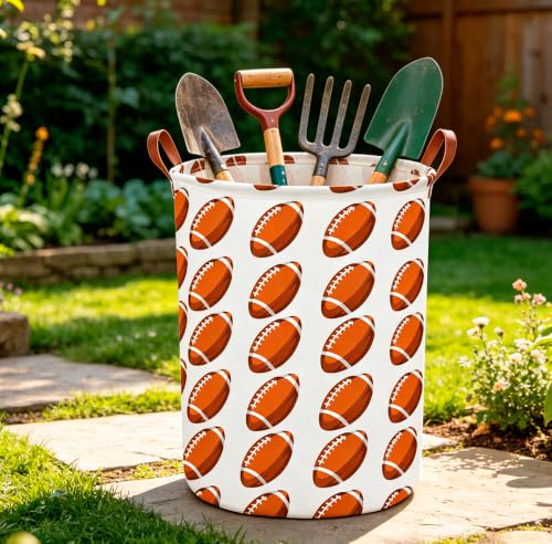 Image of CLOCOR Laundry Basket,Waterproof Laundry Hamper,Room Decor,Gift Basket(Rugby)