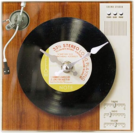 Amazon レコード スタンドクロック Wh 白 卓上 置き時計 アナログ盤 レコードプレーヤー カフェ 音楽 プレゼント オシャレ 時計 レトロ 西海岸風 インテリア アメリカン雑貨 置き時計 掛け時計 オンライン通販