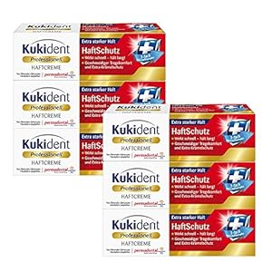 6x Kukident hechtcrème, sterke hechtbescherming, 40 g