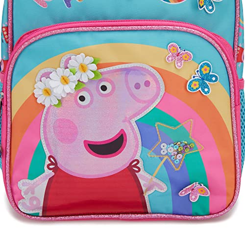 Peppa Pig Adorable Glitter 12 Inch Backpack For Girls With Floating Confetti & Padded Straps #TOP3