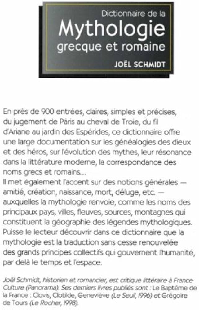Amazon.fr - Dictionnaire de Mythologie Grecque et Romaine