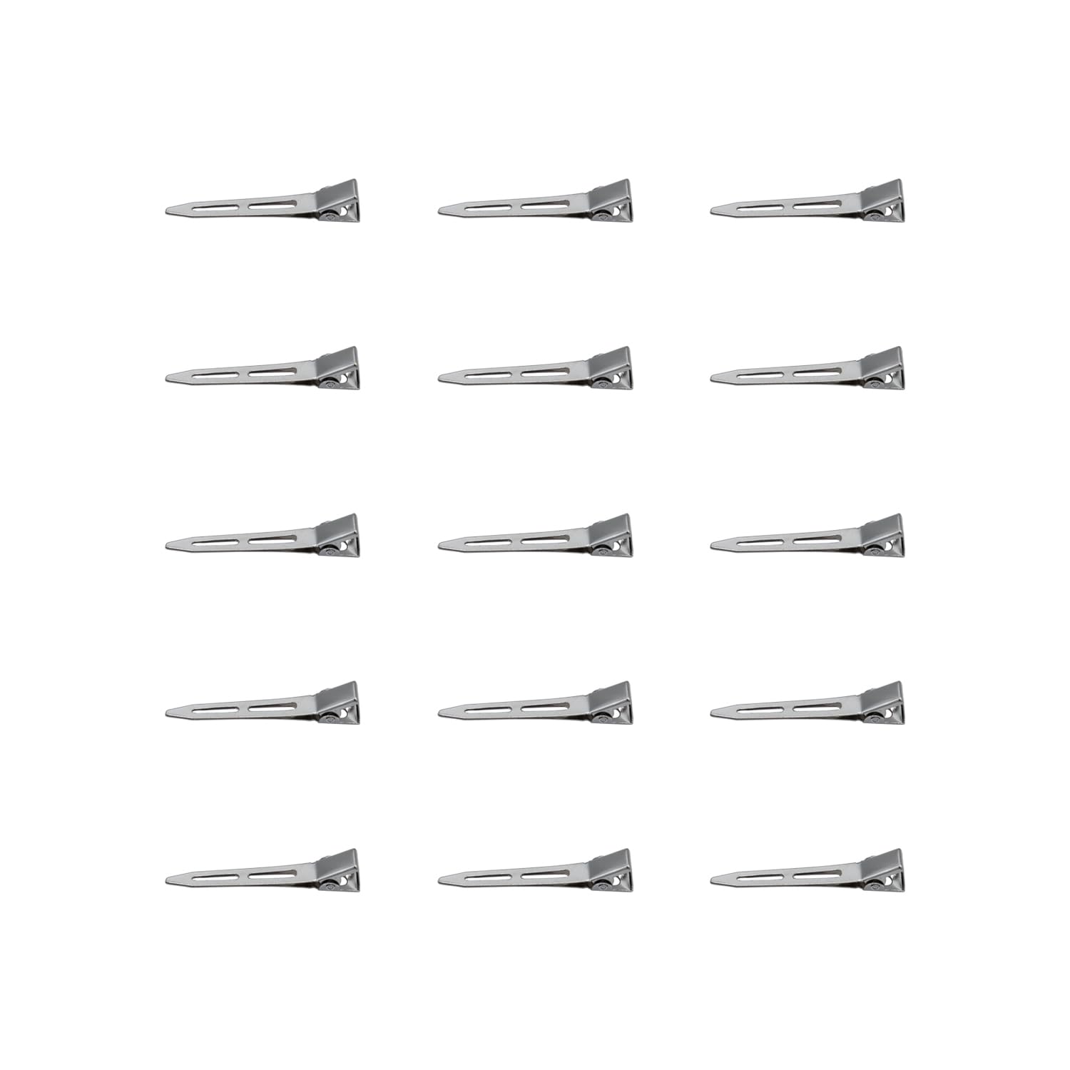 100 clips de metal inoxidable para billetes de pato, pinzas rizadas de cocodrilo con agujeros para peinar el cabello, colorear, herramientas duraderas para el cabello de salón y bricolaje
