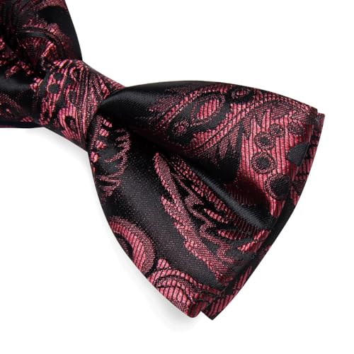 Corbata de moño para hombre patrón Paisley ajustable miniatura 6
