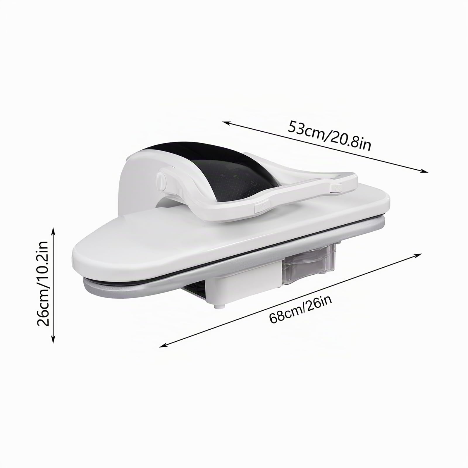 Pressa a vapore intelligente bianca, pressa a vapore digitale con diverse impostazioni di tessuto, per camera da letto, soggiorno, negozio di abbigliamento, 68 x 53 x 26 cm