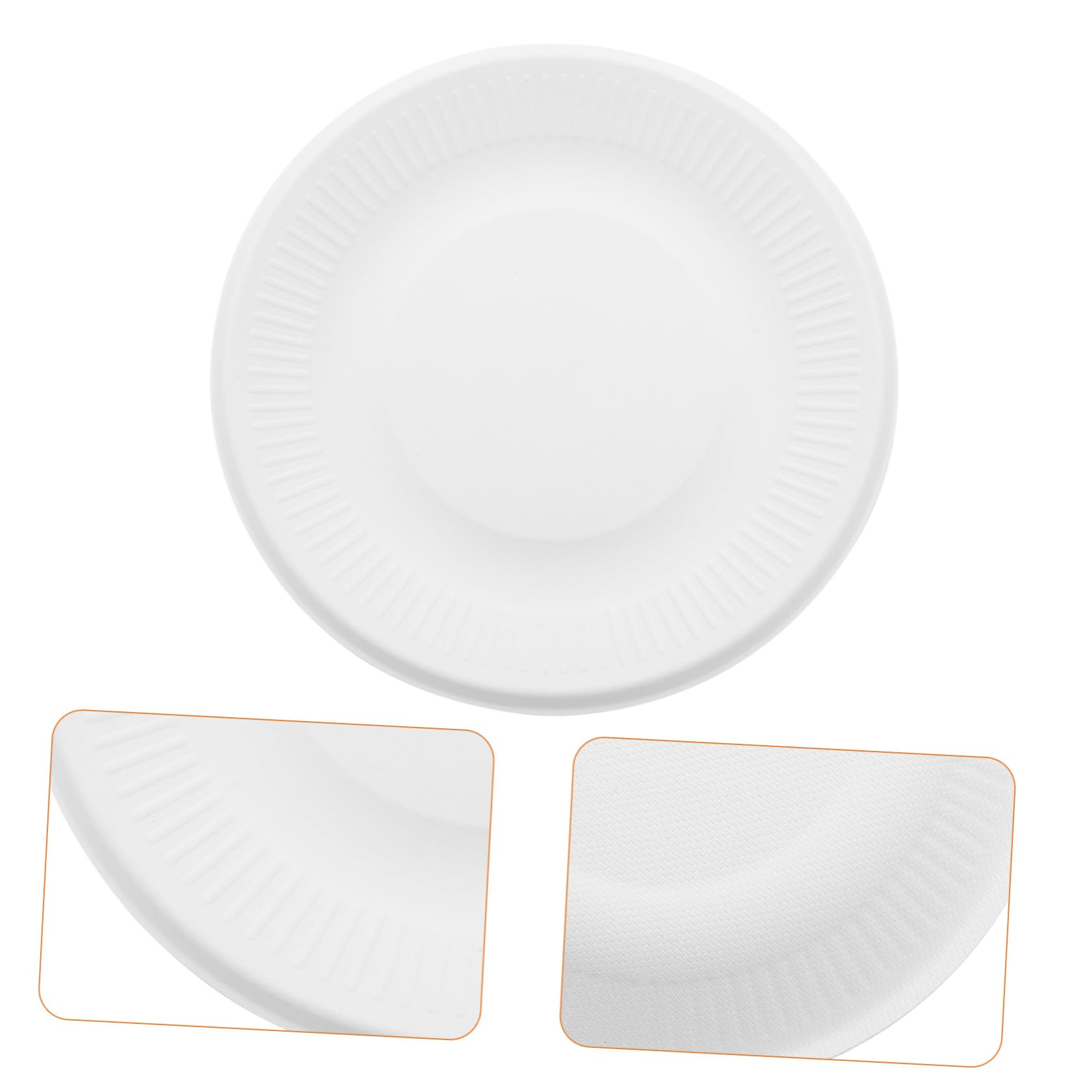 PACKOVE 200 Pezzi Piatti Usa e Getta Spessi Piatti Rotondi Resistenti per Dolci Antipasti e Snack per Feste e