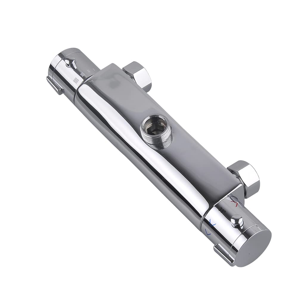 Termostat Bathroom Faucet Valve – blender do wody o stałej temperaturze z regulatorem temperatury (20-50°C), montaż ścienny do łazienki i kuchni, temperatura bezpieczeństwa 38°C, idealny dla rodziny i