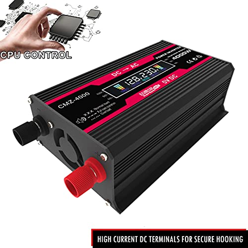 Kiboule Inversor de onda senoidal modificado de potência de pico de 4000 W Display LED Inversor de potência nominal de… - Imagem 3