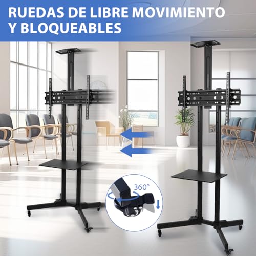 La Mejor comparativa de Mueble para tv con ruedas - los mas comprados. 5 Imagen adicional