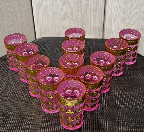 ML Set de 12 de Vasos de Cristal para Té marroquí Rosas - Imagen 4