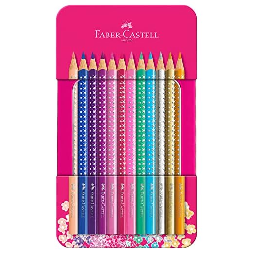 Faber-Castell - Sparkle colour pencil,12 pc in tin box (201737)