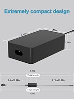 Vista 4 de Cargador de superficie de 127 W 102 W compatible con Microsoft Surface Laptop Studio/Go 3 2 1 Surface Book 3 2 1 Surface Pro 10 9 8 7 7+ 6 5 4 3