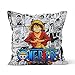 Pirate King Anime Luffy Theme Confortevole federa per la pelle, adatta per la federa dell'auto per camera da letto di casa taglia 40x40cm
