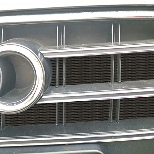 Image of Silver Universal 40 inchx13 inch Car Grill Mesh - Aluminum Alloy Automotive Grille Insert Bumper Rhombic Hole (1x2mm)