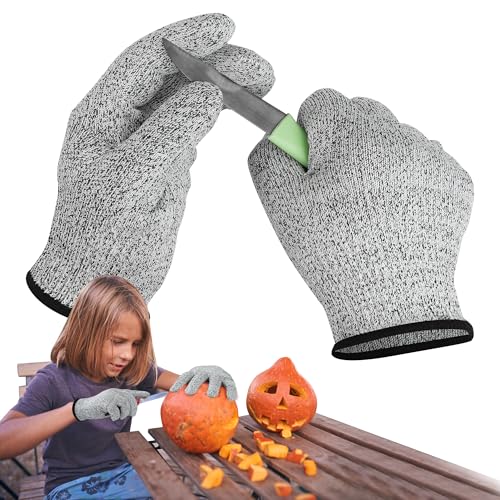 Chumix Gant Anti Coupure 1 Paire, Certifié EN 388, Gants Anti Coupure de Niveau 5, Gants de Travail Anti Coupure à l'usure Pour Cuisine, Jardinage et...