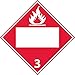 DL4BR National Marker Dot Placard Sign,Flammable 3, Blank, 10 3/4 Inches x 10 3/4 Inches, Rigid Plastic