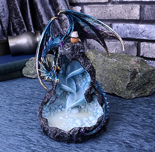 Dragon Intrigue Nemesis Now brûle-encens à refoulement bleu 21,5 cm pour cônes - 6