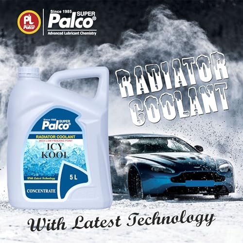 Image of PALCO Icy Kool Radiator Coolant for Car 5 Litre (Pack of 2), Advanced Low Freezing Point Antifreeze Green Concentrate Coolant for Engine