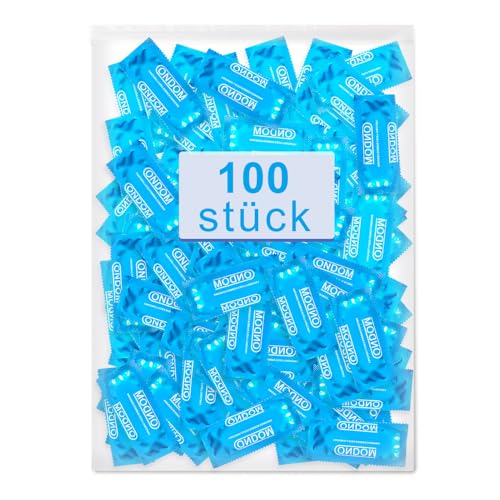 100 Stück Packung Kondome Männer Condoms 52mm Breite Natürliche Latex Kondome mit Extra Feucht Glatt Ultra Dünn 0.065mm für Sicherheit und echtes Hautgefühl