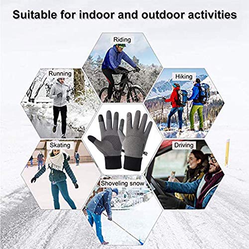 Serenable Luvas de Inverno à Prova de Vento para Clima Frio à Prova de Vento E Tela de Toque Térmica