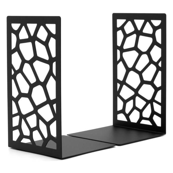 CKB LTD Set of 2 Abstract Bookends Contemporary Desk Tidy Quirky Book Ends