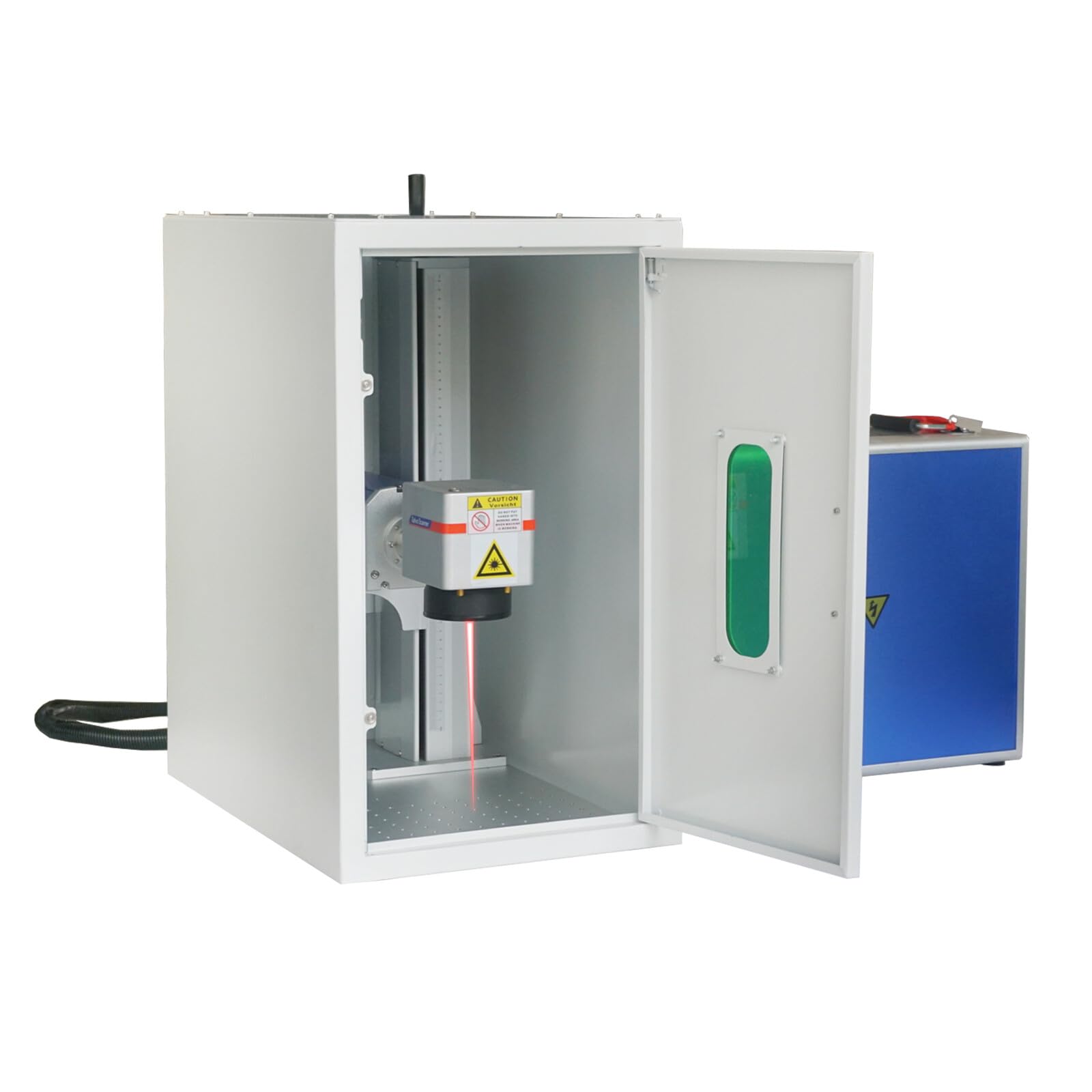 Graveur Laser Métal laser Fibre Machine à Graver Laser Fiber Laser Decoupe avec Autofocus Raycus 1064nm 220V précision 0.01mm pour Métal Bijoux Cuivre Aluminium Acier Fer Etc.(50W Area 300 * 300mm)