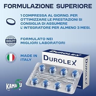Integratore Uomo Durolex - Energia, Vitalità e Benessere Maschile L-Citrullina Arginina Maca Tribulus Ginseng Taurina.