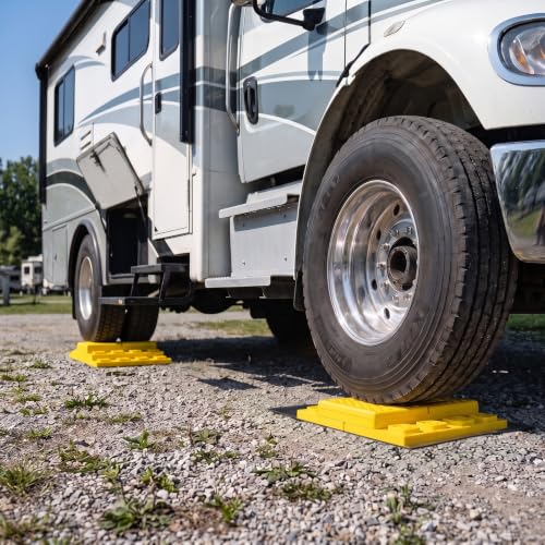 Image of OULEME 8PK RV Leveling Blocks, 17 inchx8.5 inchx1 inch Stackable Camper Trailer Leveler