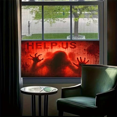 Película decorativa para ventana Halloween 39.3x17.7 pulgadas miniatura 3