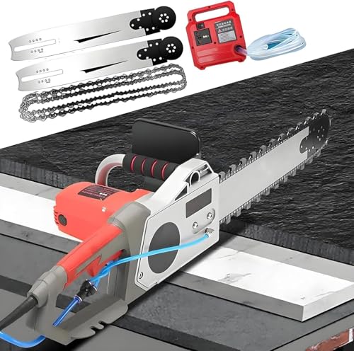Sega a catena elettrica per calcestruzzo pesante 5800W/6500W, taglierina diamantata alimentata ad acqua con pompa, 35 cm per taglio di cemento armato, strumento efficiente per segare calcestruzzo