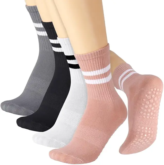 Rutschfeste Yoga Socken Damen mit Griffen - Anti-Rutsch für Pilates & Fitness