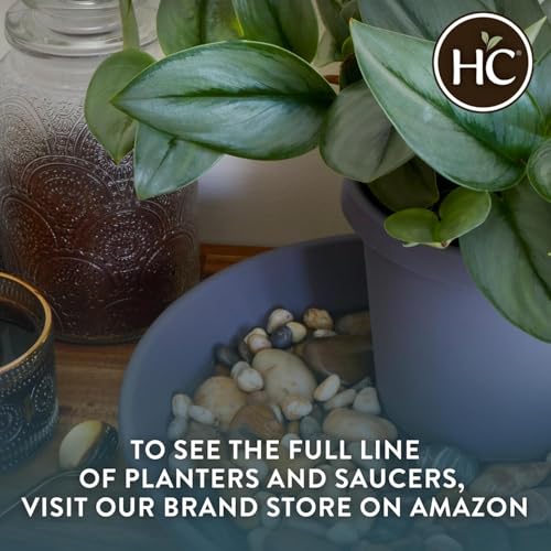 image for The HC Companies Flower Pot Saucers - Plastic Plant Saucer for Outdoor