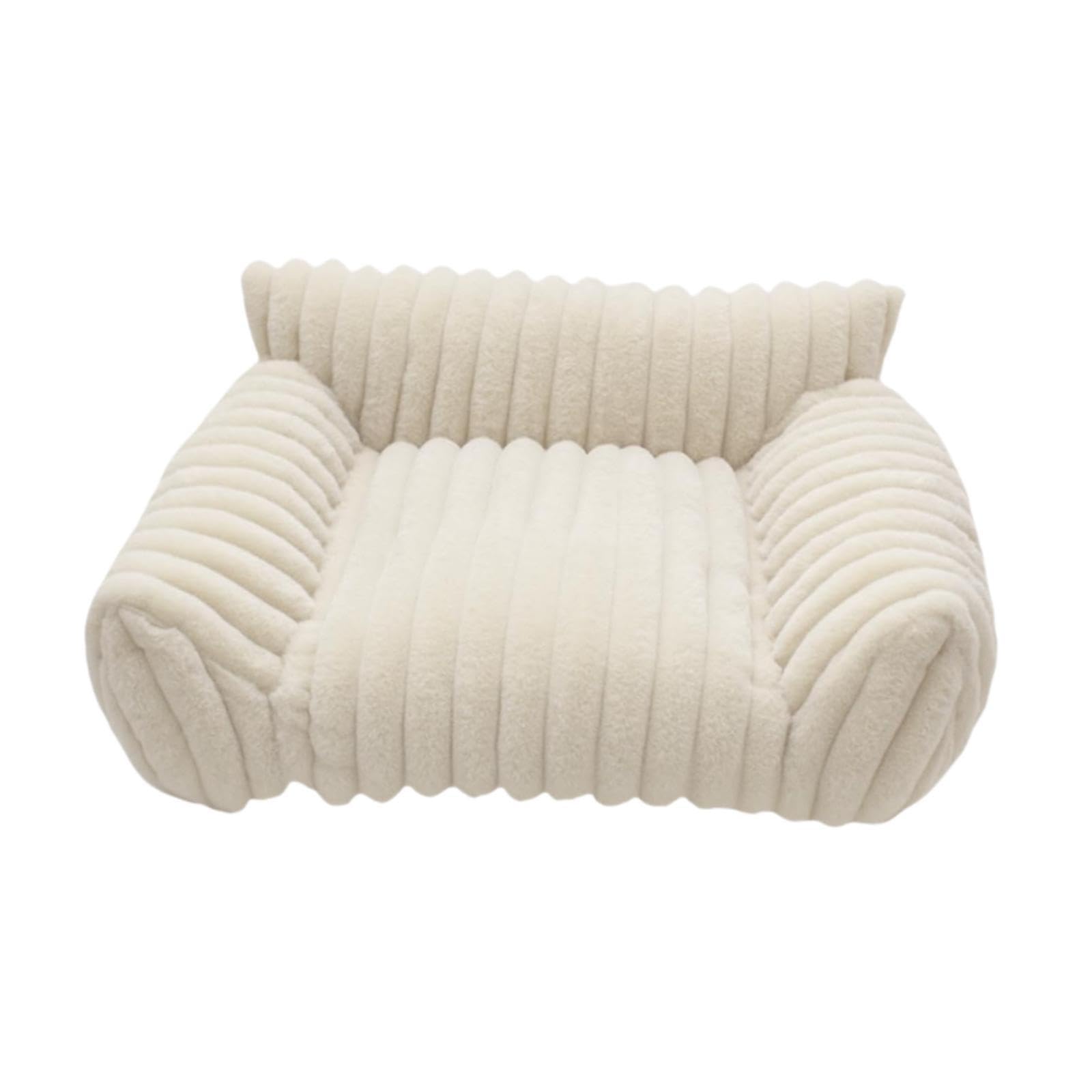 Canapé-lit pour Chat, lit pour Animaux de Compagnie, Facile à Nettoyer, Portable, Fond antidérapant pour Chatons, Chiots, Chats, Petits Chiens, Salon, Blanc