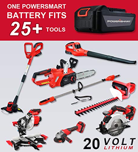 PowerSmart Hedge Trimmer, Cordless Hedge Trimmer with 16-INCH Long Blade, 20V Lithium-Ion Power Hedge Trimmer, Battery and Charger Included, PS76105A