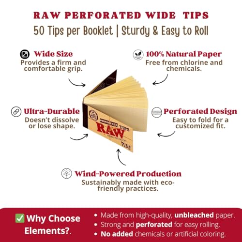 Image of RAW Wide Perforated Tips (6)