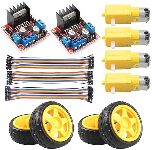 SP Electron Great Combo Pack of DC Geared Bo Motor, BO Wheels, Jumper Wire and L298N Motor Driver Board for Multi-purpose Uses.-image-31